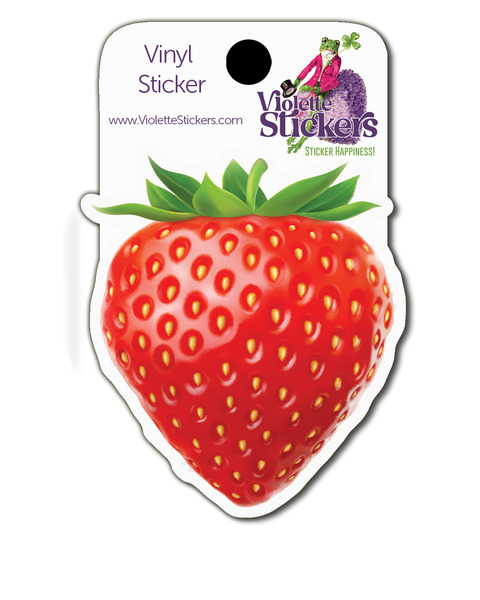 VY124 Strawberry Vinyl Sticker