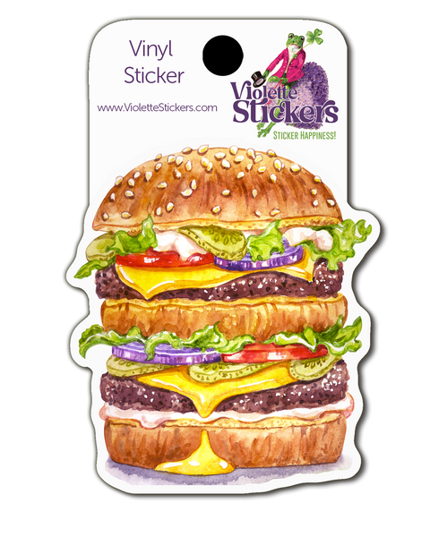 VY126 Hamburger Vinyl Sticker