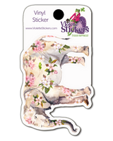 VY129 Elephant Floral Vinyl Sticker