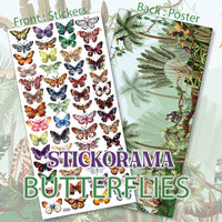 Violette Butterfly Stickorama Poster Sticker Sheet