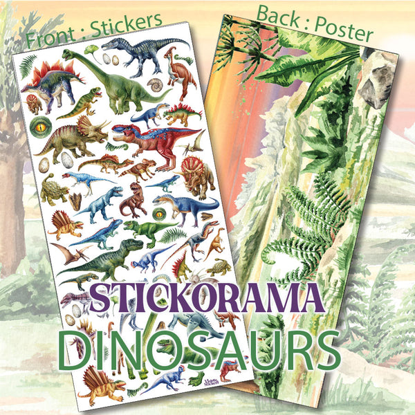 Violette Dinosaur Stickorama Poster Sticker Sheet