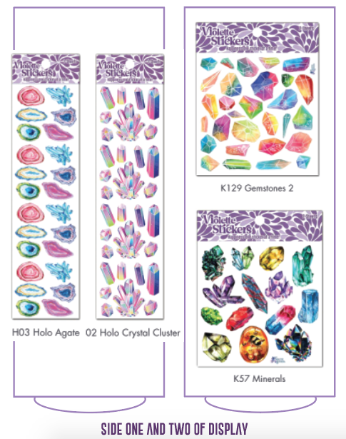 Rock and Crystal Shop - Retail Pack - 144 pcs – Violette Stickers