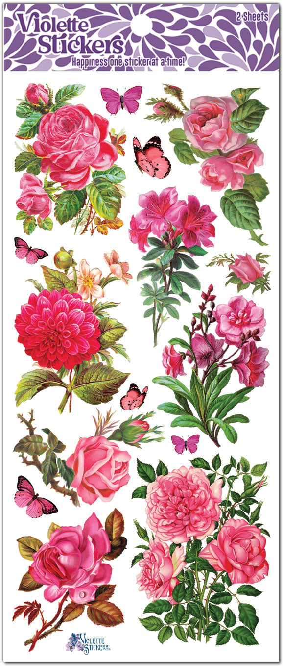 C73 Fuchsia Roses – Violette Stickers
