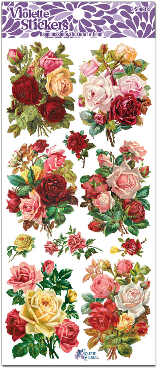 C75 Huge Roses – Violette Stickers