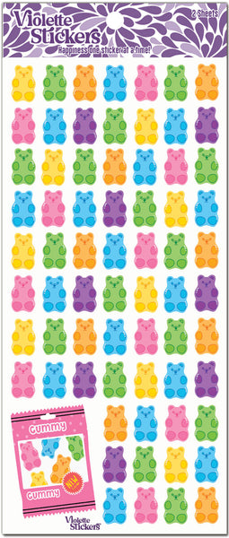 Part of the popular mini collection these colorful mini gummy bear stickers are great for planners by Violette Stickers