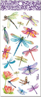 Watercolor dragonfly stickers in pastel colors by Violette Stcikers