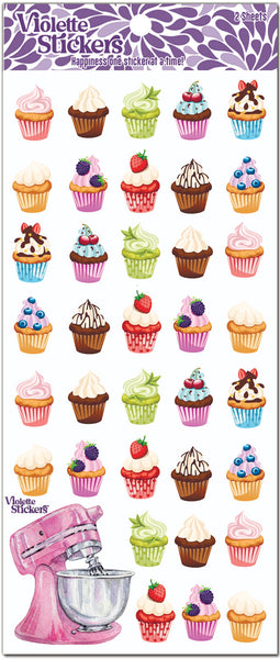 C178 Mini Cupcakes – Violette Stickers