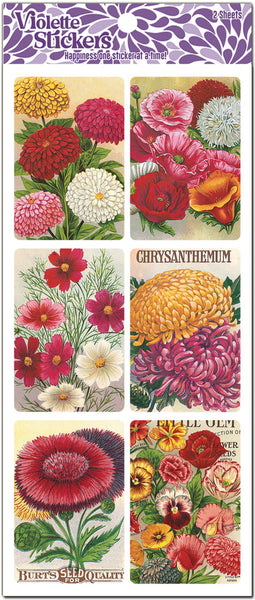Y130 Chrysanthemum Seed Packet Stickers