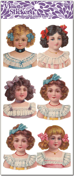 Y141 Nettie - Frilly Victorian Girls with Hairbows
