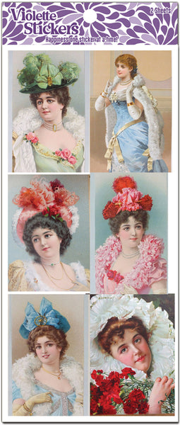 Y235 Lavinia - Victorian Ladies in Colorful Hats